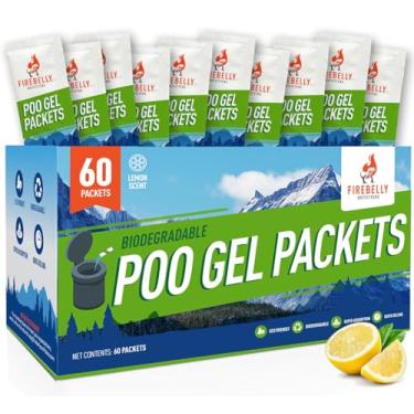 Imagem de Firebelly Outfitters Pó higiênico portátil – Gel Poo para acampamento e caminhadas, gel de solidificação de urina e fezes, pó desodorizante e absorvente para tratamento de resíduos de banheiro de