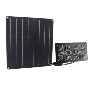 Imagem de Kit de Exaustão Solar Kit Eficiente de 20w Painel Solar de Resfriamento Ventilação Galinheiro Galinheiro Estufa
