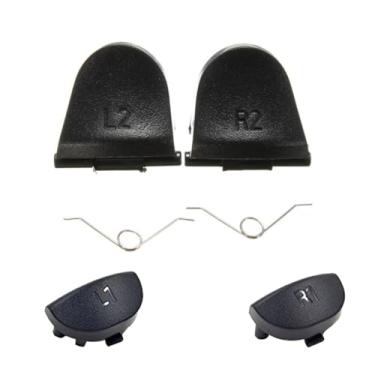 Imagem de Yaoliucp Peças de substituição do controlador L1 L2 R1 R2 botão 2 molas pretas acessórios de substituição do controlador 6 peças, peças do controlador