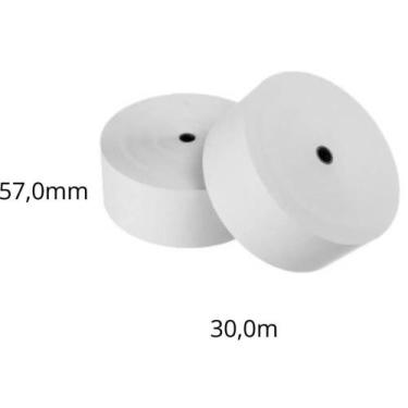 Imagem de Bobina para Calculadora 57MM X 30M 1 Via sem Tubete Caixa com 30 - SCR