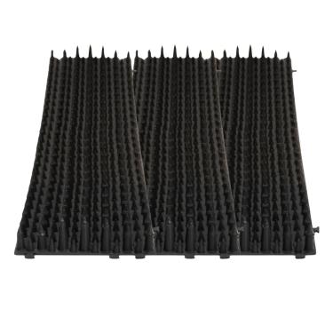 Imagem de Kit 3 Espicula Protetor Anti Pombo Espanta Gatos Repelente Roedores Inibidor Espinhos Para Muro Janela Preto (3)