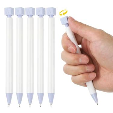 Imagem de PATIKIL 6 canetas esferográficas engraçadas, caneta de escrita interessante de 0,5 mm, canetas pretas de tinta gel, respostas fofas, perguntas, escolha a descompressão de rotação ABCD para presente,