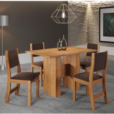 Imagem de Conjunto de Jantar Jazz Mesa Retangular com 4 Cadeiras Sol - Viero