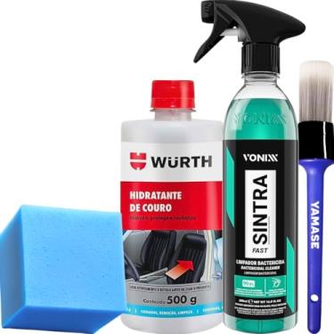 Imagem de Hidratante Embelezador Restaurador de Couro Protetor Wurth 500g Limpa e Hidrata Limpador APC Sintra Fast Vonixx