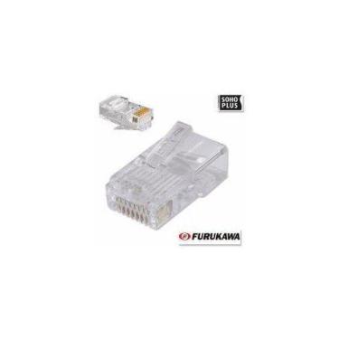 Imagem de Rj45 Cat5e Furukawa com Capa Snap Azul Claro 20 Peças