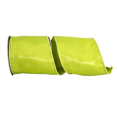 Imagem de Reliant Ribbon Fita de borda com fio de cetim iridescente elegância, grama verde