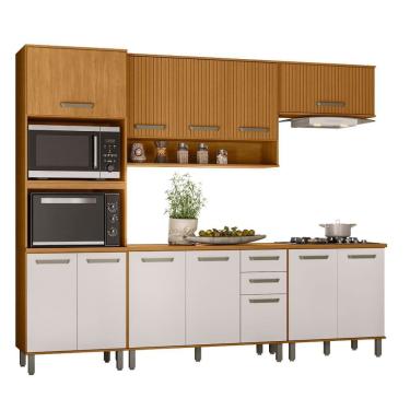 Imagem de Cozinha Modulada Criare 5 Peças com Torre Quente 12 portas com Tampo Poliman Móveis
