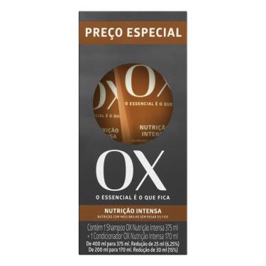 Imagem de Kit shampoo 375ML + condicionador 170ML ox cosméticos nutrição intensa