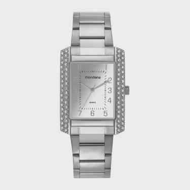 Imagem de Relogio Mondaine Feminino Ref: 32842l0mvne2 Retangular Prateado