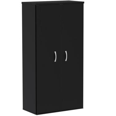 Imagem de Armário Alto PE25 Pandin 79,20 cm (largura) em mdp Cor Liso Preto com Duas portas