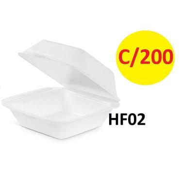 Imagem de Hamburgueira Isopor Hf02 Térmica Lanches Porções Com 200 Un