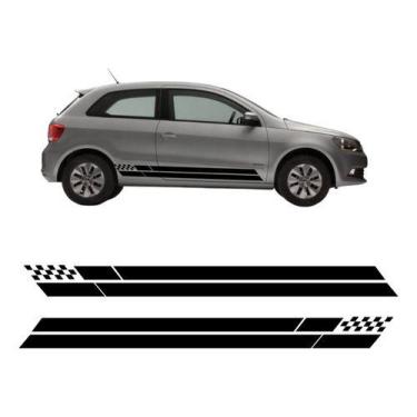 Imagem de Par Adesivo Faixa Lateral Gol Volkswagen Compatível  Carro - onl