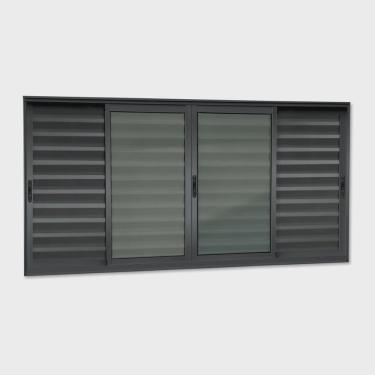 Imagem de Veneziana Elite 6 Folhas Moveis 120 X 240 Vidro Liso