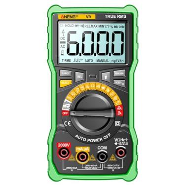 Imagem de SZITW V9 Multímetro Digital Profissional igente 6000 Contagens 2000V Testador de Tensão Capacitímetro Voltímetro AC/DC Amperímetro NCV Eletricista de Mina Fotovoltaica à Prova de Queimadura