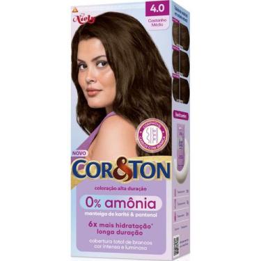 Imagem de Tintura Cor & Ton 0% Amônia Castanho Médio 4.0 - Cor e Ton