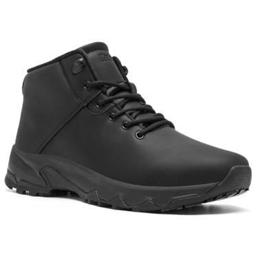 Imagem de SHULOOK Botas De Trabalho Antiderrapantes Para Homens, Calçados Antiderrapantes À Prova D'Água Para Serviço De Alimentação, Chef, Cozinha, Restaurante, Botas De Trabalho, Bota Casual De Couro, Cano