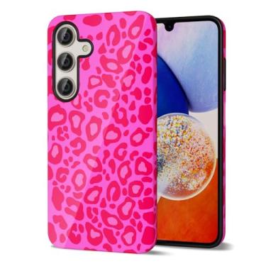 Imagem de Svanove Capa de telefone com estampa de chita para Samsung Galaxy A14 5G feminina, linda capa de leopardo para mulheres, design de estampa animal retrô moderno de luxo, estampa estética Y2k capa de