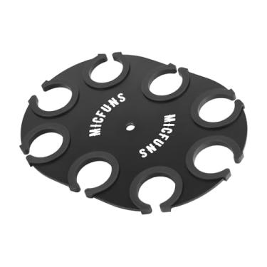 Imagem de micfuns Suporte Para Vários Microfones Tm100 Pedestal De Microfone - Bandeja Quadrada Com Capacidade Até 8 Microfones. Organizador E Display Palco Anéis Anti-Roll Adaptador Metal (Tm100-A)