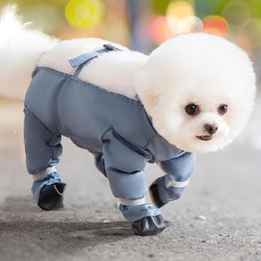 Imagem de Botas Suspensas para Cães, Botas de Cachorro Impermeabilizadas de Neve de Inverno Protetor de Pata, Leggings de Bota de Pata de Cachorro Anti -escorregamento, Sapatos Ajustáveis (M)