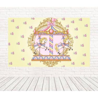 Imagem de Painel Retangular Tecido 3D Carrossel 2,00 X 1,50 Frt-5393