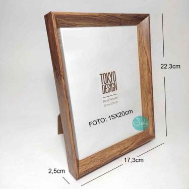 Imagem de Porta Retrato Basic Tokyo Design Moldura MDF 15x20cm, Madeira