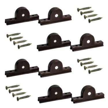 Imagem de Kit De 8 Rodízios Para Janelas E Portas De Correr Trilho 8Mm