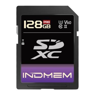 Imagem de Cartão SD de 128 GB UHS-II V60 U3 SDXC, leitura de alta velocidade até 280 MB/s, cartões de memória V60 para câmera profissional de vídeo 4K/6K