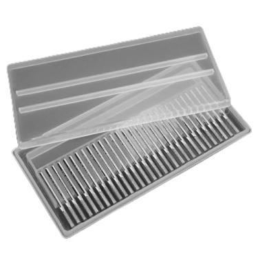 Imagem de Brocas de Moagem de Diamante, Brocas de Moagem de Unhas 30pcs Cilindro de 2,5 Mm Broca de Diamante Plana 150 Grit Agulha de Moagem Power Grinder Ferramentas de Escultura