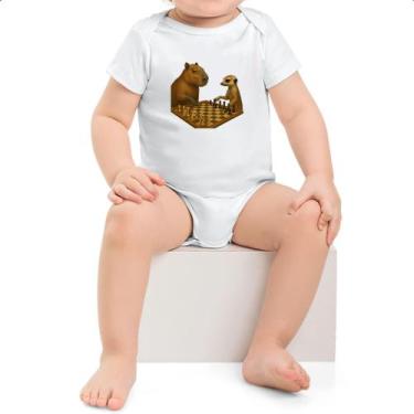 Imagem de Body intantil Xadrez Capivara vs Suricato - Alearts, GG