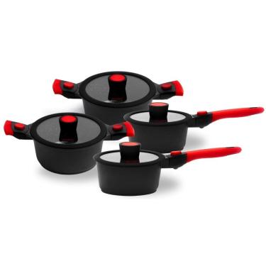 Imagem de Jogo de Panelas Antiaderentes Em Mármore Autêntico Chef 4Pç