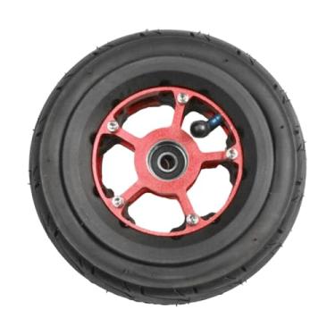 Imagem de Aymzbd Componentes de Absorção de Choque de Cubo de Pneu de Scooter Elétrica Substitua As Peças Adultas de Instalação Simples Roda de Skate de Skate, Roda dianteira vermelha