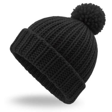 Imagem de Touca Masculina Feminina Gorro Beanie Caida Pom Pom Trico - R. Pires, 