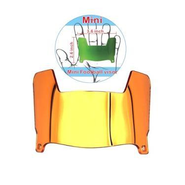 Imagem de DUTYBOD Mini Viseira Transparente Para Capacete De Futebol Com Clipes, Ajuste Universal Colecionadores E Expositores (Laranja Espelhado)