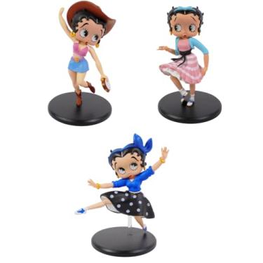 Imagem de OPO 10 - Set of 3 Figurines Compatible with Betty BOOP Dance USA: Rock + Country + Madison - Height 5 inches - LBB2