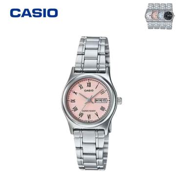 Imagem de Relógio Casio Feminino Collection Clássico Casual Pequeno Analógico Prata LTP-V006D