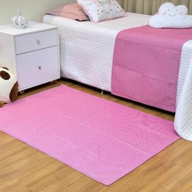 Imagem de Tapete Antiderrapante Retangular Moderno, 300x250 cm, Sintético, para Sala de Estar e Quarto (Rosa Mesclado)