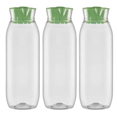 Imagem de 3 Jarras Garrafa De Água Suco Geladeira 1,5l Tampa Higiênica (Verde)
