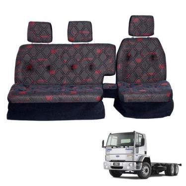 Imagem de Sofá Cama Banco Completo Ford Cargo 1997 1998 1999 2000 Verm - Pampa