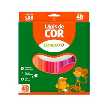 Imagem de LAPIS 48 CORES RESINA SEXTAVADO UND LEOELEO