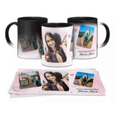 Imagem de Caneca Magica Com 3 Fotos Xicara Personalizada Porcelana - Loja Dinka,