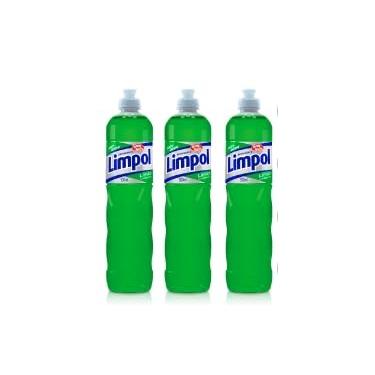 Imagem de 3 Detergente Liquido Antiodor Limão Limpol Bombril 500Ml