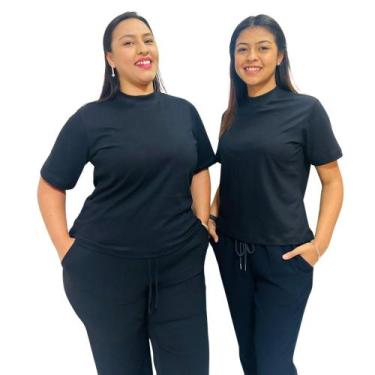 Imagem de T-shirt feminina do p ao gg - kgente, Preto, G4