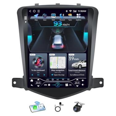Imagem de Rádio de carro Jerqry 15 polegadas WiFi 8 núcleos 4 + 32 GB IPS tela sensível ao toque 1024 * 768 HD sem fio CarPlay Andriod Auto FM GPS SWC espelho link câmera de backup para Cruze 2009-2015