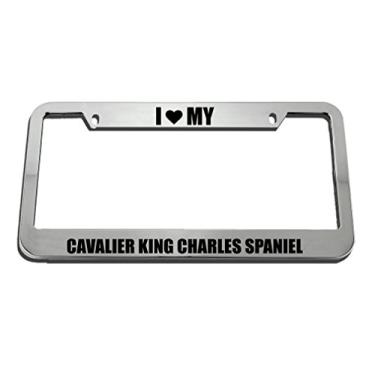 Imagem de Speedy Pros Suporte para placa de carro I My Cavalier King Charles Spaniel