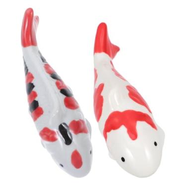 Imagem de TOYANDONA Decoração De Peixe Koi Flutuante: Mini Enfeites De Cerâmica Para Peixinhos Dourados Para Lago De Jardim Aquário Acessórios Para Tanques De Peixes