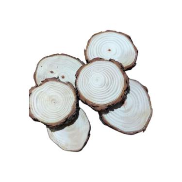 Imagem de Bolachas de Madeira Natural, 12 Peças, Decorativos Rústicos