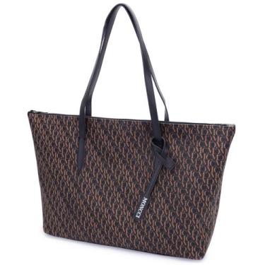 Imagem de Bolsa feminina Shopper Moncci Monograma lançamento Cabe notebook cabe 