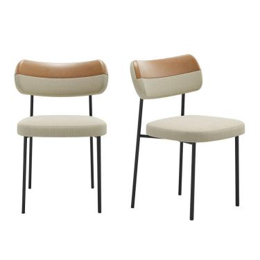 Imagem de Kit 2 Cadeiras Mila Para Sala Jantar Gourmet em Aço-EdeCasaMoveis