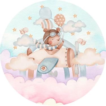 Imagem de Painel Festa Redondo C/Elastico 1,50m Ursinho Aviador (USA010)