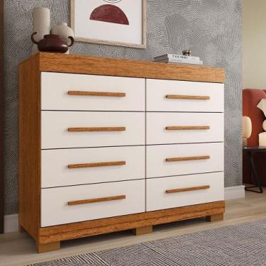 Imagem de Cômoda 111,60cm 8 Gavetas 100% Mdf Lantana Espresso Móveis